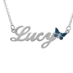 Personalized Sterling Silver Girls Name Necklace..