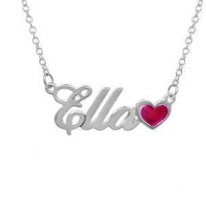 Personalized Sterling Silver Girls Name Necklace..