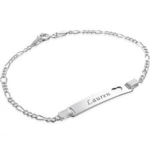 Engraved Personalized Sterling Silver Girls Id..