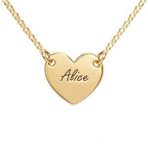 Personalized 18k Gold Plated Engraved Girls Name..